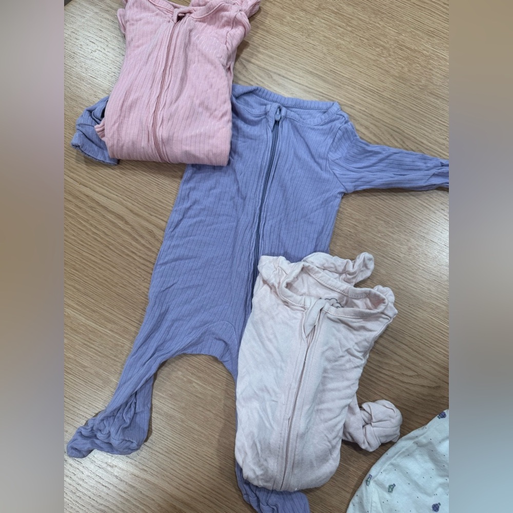 Carter's Pink and Purple Kids One Pieces Footies bamboo